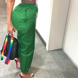 Women Lace-Up Diamond Padded Pant