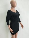 Women's Solid Style Bodycon Dress