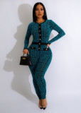 Women'S Sexy Long Sleeve Round Neck Jumpsuit