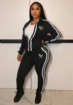 Women'S Fashion Casual Patchwork Two Piece Tracksuit