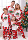 Parent-child loungewear Christmas loungewear Parent-child suits Plaid Patchwork printed loungewear