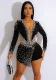 Sexy See-Through Beaded Pearl Jumpsuit