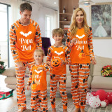 Parent-child home clothes Halloween children's clothes home clothes pajamas women's home clothes orange halloween