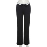 Spring Women's Solid Color Fashion Slim Fit Cotton Sports Casual Pants