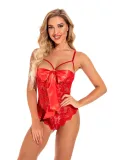 Erotic Lingerie Sexy Women'S One-Piece Lace Suspender Hollow Underwear