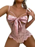 Erotic Lingerie Sexy Women'S One-Piece Lace Suspender Hollow Underwear