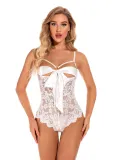 Erotic Lingerie Sexy Women'S One-Piece Lace Suspender Hollow Underwear