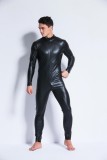 Men's Erotic Lingerie PU Leather Bodysuit