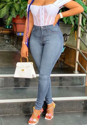 Women Casual Stretch Slim Denim Pants
