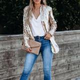 Women Fashion Sequin Long Sleeve Chic Blazer