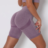 High Waist Butt Lift Sports Shorts Tight Fitting Gym Pants Quick Dry Training Running Yoga Pants