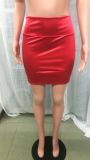 Women Sexy Solid Color Slim Mini Skirt