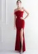 Toast dress bride long Strapless thank you banquet slim mermaid evening dress