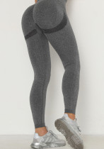 Pfirsich Nahtlose Yogahose Atmungsaktive Yogakleidung Eng anliegende Sporthose mit hoher Taille Sport Basic Fitnesshose Damen