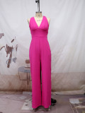Fall Women's Sexy Sling Velcro Dress Casual Straight Jumpsuit