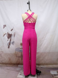 Fall Women's Sexy Sling Velcro Dress Casual Straight Jumpsuit