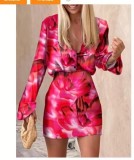 Creative Spring Street Hipster Women'S Fashion Casual Print Shirt And Skirt Two Piece Set