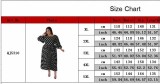 Fall Plus Size Women'S Polka Dot Print Pleated Casual Long Sleeve Midi Dress