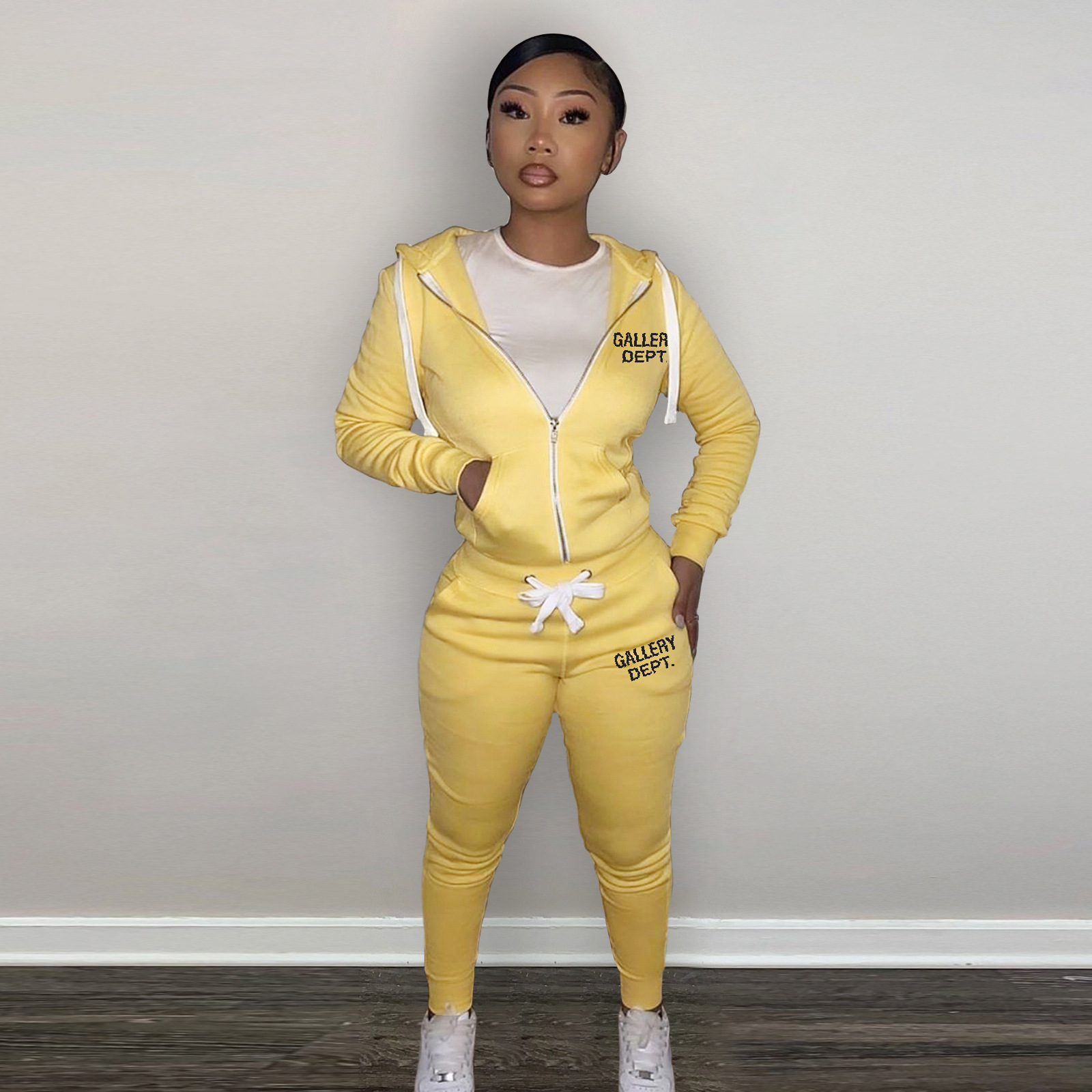 Women'S Fleece Hoodies Sports Casual Tracksuit Two Piece Set - The Little  Connection