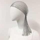 Accessories Rhinestone Stretch Hairband Fishnet Hat Hood Outdoor Style Rhinestone Bandana