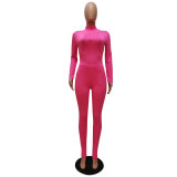 WomenSolid Two side wear bodysuit And Pant