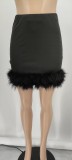 Fall/Winter Sexy Bodycon Fluffy Mini Skirt