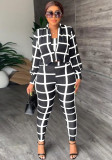 Women's Fashion Casual Digital Positioning Print Strapless Jacket Trousers Loose Sports Three-Piece