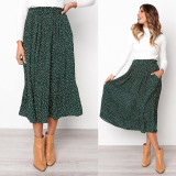 Women Pocket Pleated Skirt