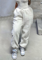 Pantaloni larghi con tasche casual da donna
