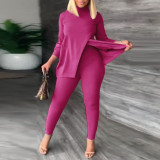 Sexy Patchwork Slit Suit Nightclub Women's Clothing