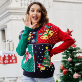 Women's Snowflake Christmas Knitting Shirt Pullover Christmas Tree Sweater
