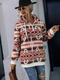 Glitter Casual Fall Women's Pullover Hooded Fleece Long Sleeves Loose Christmas Graphic Print Zip Hoodies