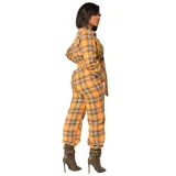 Women's Tie Dye Check Sexy Loose Jumpsuit