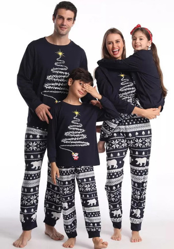 Pijamas com estampa de natal de pais e filhos de natal roupas para casa