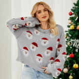 Autumn and winter Santa Claus knitting Women's pullover Christmas Sweater