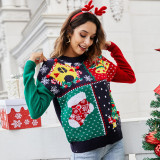 Women's Snowflake Christmas Knitting Shirt Pullover Christmas Tree Sweater