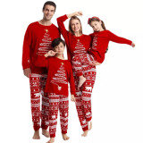 Christmas parent-child Christmas print pajamas home clothes