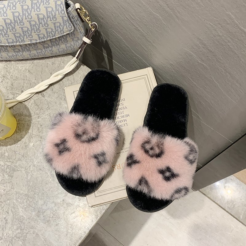lv slippers for women fur