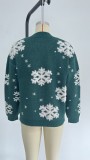 Sweater Sweater Women Snowflake Towel Embroidered Half Turtleneck Long Sleeve Ladies Christmas Sweater