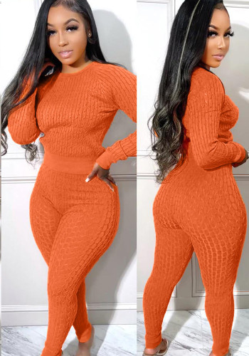 Women Sweater Long Sleeve Top and Pant Two Piece