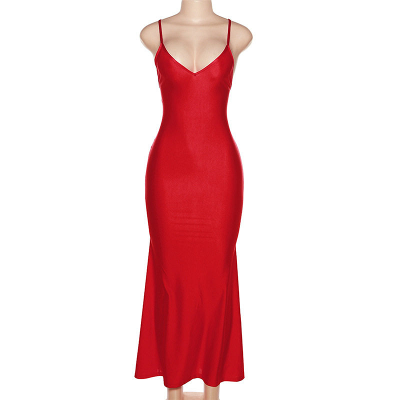 Women Sexy Sling Backless Bodycon Dress - The Little Connection