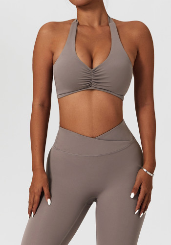 Yoga-Anzug Damen Stretch Tank Fitness-Anzug Schnell trocknend Atmungsaktiv Sport Enganliegender Anzug