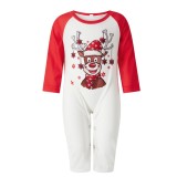 Parent-child clothing cartoon deer Christmas clothing printing home clothes pajamas