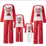 Parent-child clothing cartoon deer Christmas clothing printing home clothes pajamas