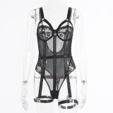 Sexy Lace Tunic Cutout See-Through Bodysuit Teddy Lingerie