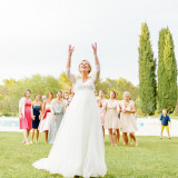 Women'S Lace Chiffon Long-Sleeved Maternity Fluttering Tail Dress Long Party Dress Wedding Dress
