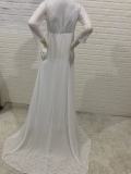 Women'S Lace Chiffon Long-Sleeved Maternity Fluttering Tail Dress Long Party Dress Wedding Dress