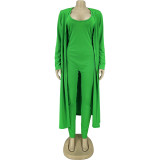 Women Solid Jumpsuit and Robe Two Piece
