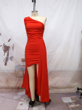 Women's Dress Sexy One Shoulder Slim Fit Formal Party Evening Dress Bridesmaid Dress