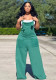Women's Solid Loose-Cut Casual Suspender Pants